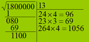 Estrazione della radice quadrata di un numero intero