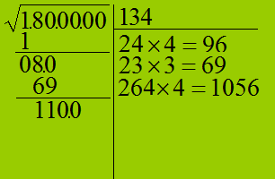 Estrazione della radice quadrata di un numero intero