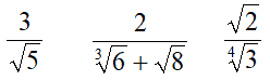 Razionalizzazione del denominatore di una frazione