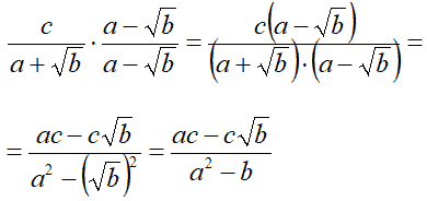 Razionalizzazione del denominatore di una frazione