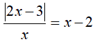 Equazioni fratte con valore assoluto