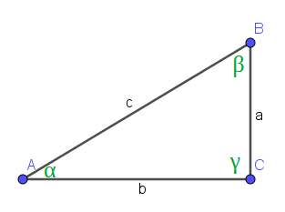 Relazioni trigonometriche per un triangolo rettangolo