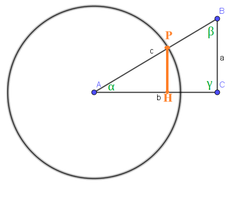 Relazioni trigonometriche per un triangolo rettangolo