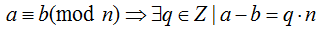 Conguenza modulo n in Z