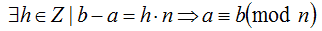 Conguenza modulo n in Z